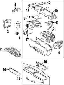Foto de Cerrojo de Consola Central Original para Lexus RX400h 2006 2007 2008 Marca LEXUS N�mero de Parte 5897148020