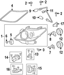 Foto de Arnes de Cableado de Faro Original para Lexus LX570 2008 2009 2010 2011 Marca LEXUS Nmero de Parte 8112560D60