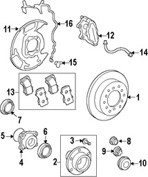 Foto de Tuerca de Eje Original para Toyota Tundra Toyota Sequoia Toyota Land Cruiser Lexus LX570 Marca LEXUS Nmero de Parte 9017932007