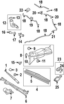 Foto de Brazo de Limpiaparabrisas Original para Toyota Land Cruiser Lexus LX570 Marca LEXUS Nmero de Parte 8521160260