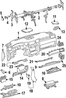 Foto de Cubierta de Panel de Instrumentos Original para Toyota Land Cruiser Lexus LX570 Marca LEXUS N�mero de Parte 5560660081