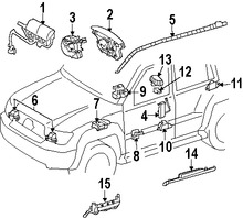 Foto de M�dulo de control del Air Bag Original para Toyota Land Cruiser Lexus LX570 Marca LEXUS N�mero de Parte 8917060290