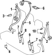 Foto de Stop del Boton de Hebilla de Cinturon de Seguridad Original para Toyota Lexus Marca LEXUS Nmero de Parte 7321902030