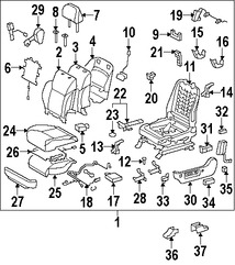 Foto de Asiento Original para Lexus LX570 2008 2009 Marca LEXUS Nmero de Parte 7120060B50B4