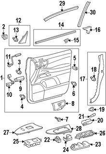 Foto de Switch de Memoria de Asiento Original para Lexus LX570 Marca LEXUS Nmero de Parte 8492760060