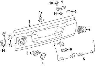 Foto de Puerta Posterior Original para Lexus LX570 Marca LEXUS Nmero de Parte 6506160361