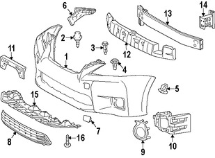 Foto de Guardasalpicaduras del soporte del radiador Original para Lexus CT200h Marca LEXUS N�mero de Parte 5261876020