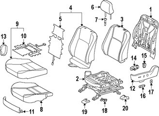 Foto de Cubierta de Riel de Asiento Original para Lexus CT200h Marca LEXUS Nmero de Parte 7212876010C0