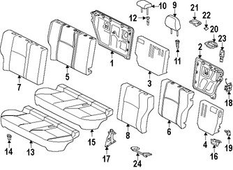 Foto de Panel posterior de Asiento Original para Lexus CT200h Marca LEXUS N�mero de Parte 7158776020