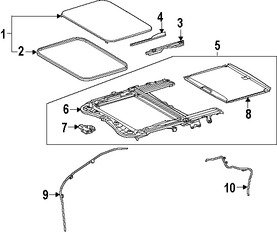 Foto de Sello del Techo Corredizo Original para Lexus CT200h Marca LEXUS Nmero de Parte 6325176010
