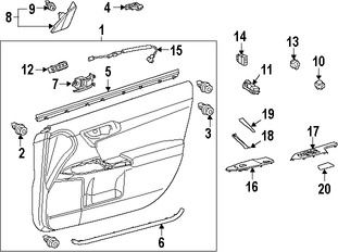 Foto de Panel Interior de Puerta Original para Lexus CT200h 2016 2017 Marca LEXUS N�mero de Parte 6762076191C9