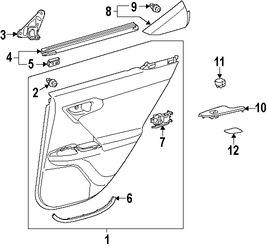 Foto de Bisel de Switch de Vidrio Electrico Original para Lexus CT200h Marca LEXUS N�mero de Parte 7427276010