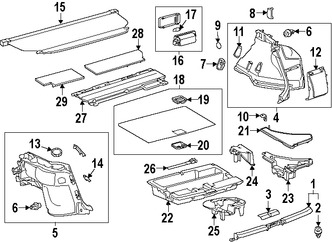 Foto de Panel posterior de Asiento Original para Lexus CT200h 2011 2012 2013 2014 2015 2016 Marca LEXUS N�mero de Parte 5840276010C0