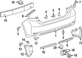 Foto de Guardasalpicaduras del parachoques Original para Lexus CT200h Marca LEXUS N�mero de Parte 5259276010