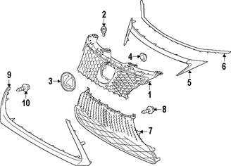 Foto de Molde de rejilla Original para Lexus CT200h 2014 2015 2016 2017 Marca LEXUS Nmero de Parte 5312276020