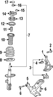 Foto de Puntal Suspensin Original para Scion Toyota  Lexus Marca LEXUS Nmero de Parte 4861928010