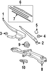 Foto de Brazo de Limpiaparabrisas Original para Lexus HS250h 2010 2011 2012 Marca LEXUS Nmero de Parte 8521175020