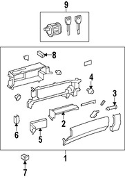 Foto de Guantera Original para Lexus HS250h 2010 2011 2012 Marca LEXUS N�mero de Parte 5555075022A0
