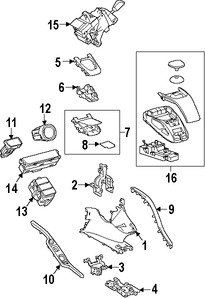Foto de Consola Central Original para Lexus HS250h 2010 2011 2012 Marca LEXUS N�mero de Parte 5881075010C2