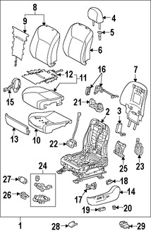 Foto de Manilla de Ajuste de Reclinacion Asiento Trasero Original para Lexus HS250h 2010 2011 2012 Marca LEXUS Nmero de Parte 8492153020E0