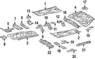 Foto de Travesano Plataforma de Piso Original para Scion Lexus Toyota Marca LEXUS N�mero de Parte 5705112060