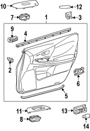 Foto de Interruptor de vidrio elctrico de la puerta Original para Lexus HS250h Lexus Marca LEXUS Nmero de Parte 8481075040