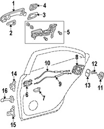Foto de Bisagra de puerta Original para Toyota Lexus  Scion Marca LEXUS N�mero de Parte 6877052031