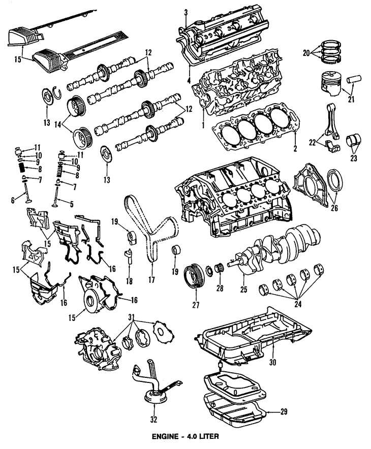 Foto de Arbol de Levas Original para Lexus GS400 Lexus GS430 Lexus LS400 Lexus LS430 Lexus SC400 Lexus SC430 Marca LEXUS N�mero de Parte 1350150040