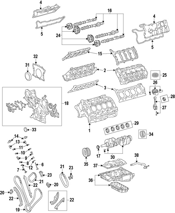 Foto de Vlvula de Admisin del motor Original para Lexus LS460 Lexus LS600h Lexus GS460 Marca LEXUS Nmero de Parte 1371138031