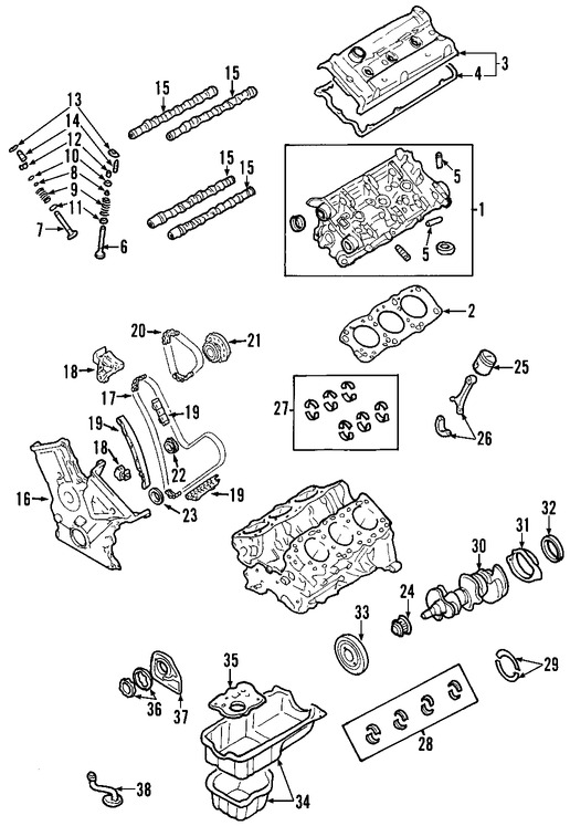 Foto de Arbol de Levas Original para Toyota Lexus Marca LEXUS N�mero de Parte 1350231061