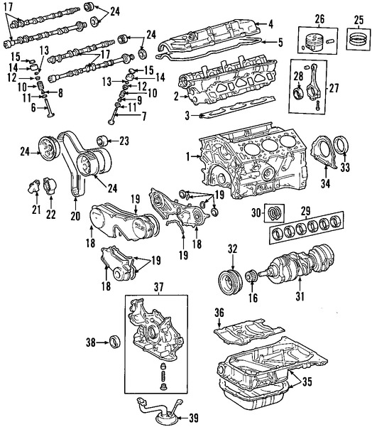 Foto de Arbol de Levas Original para Toyota Highlander Lexus RX400h Marca LEXUS N�mero de Parte 1350120060