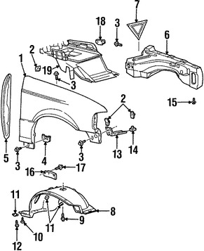 Foto de Tornillo del protector de Guardafangos  Original para Mazda B2300 Mazda  Mazda B3000 Mazda B4000 Marca MAZDA N�mero de Parte 9XB00947X1