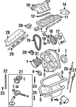 Foto de Eje de Transmisin de Bomba de Aceite Original para Mazda B3000 Marca MAZDA Nmero de Parte ZZM114112