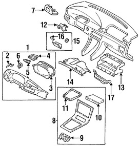 Foto de Lente de Panel de Instrumentos Original para Mazda Millenia Marca MAZDA N�mero de Parte TA0155252C