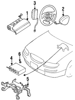 Foto de Mdulo de control del Air Bag Original para Mazda Millenia Mazda Protege Marca MAZDA Nmero de Parte BH2K57K30