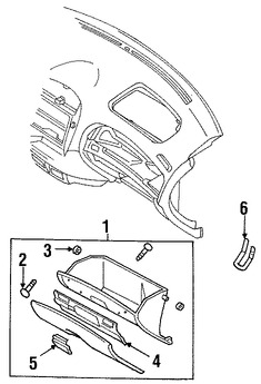 Foto de Guantera Original para Mazda Protege 2002 2003 2001 Mazda Protege5 2003 2002 Marca MAZDA N�mero de Parte BL8D64030A80