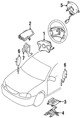 Foto de Mdulo de control del Air Bag Original para Mazda Protege 2002 2003 2001 Mazda Protege5 2003 2002 Marca MAZDA Nmero de Parte B30E57K30B