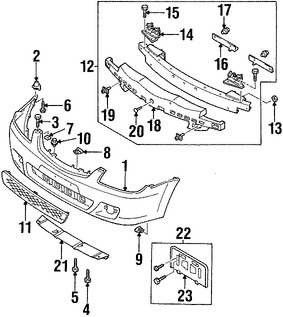 Foto de Perno de cubierta de parachoques Original para Mazda Marca MAZDA N�mero de Parte 9YA110607