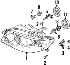 Foto de Portabombilla del Faro Original para Mazda Protege5 2003 2002 Marca MAZDA Nmero de Parte B28W510A3