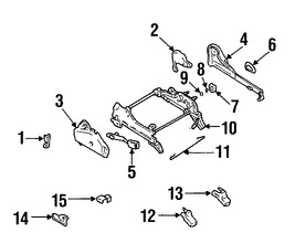 Foto de Cubierta del Mecanismo de Ajuste de Reclinacion de Asiento Original para Mazda Protege 2002 2003 2001 Mazda Protege5 2003 2002 Marca MAZDA Nmero de Parte B25D881G765