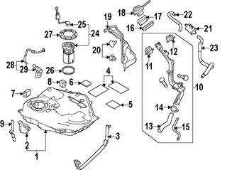 Foto de Conjunto de Bomba y Emisor de Combustible Original para Mazda 3 2010 2011 2012 2013 Marca MAZDA Nmero de Parte L3AX1335X