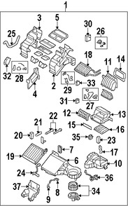 Foto de Conector de Resistencia del Motor del Ventilador Original para Mazda CX-9 Marca MAZDA Nmero de Parte TD1261B16