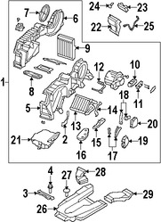 Foto de Carcasa del motor del ventilador HVAC Original para Mazda CX-9 Marca MAZDA Nmero de Parte TD1161P03