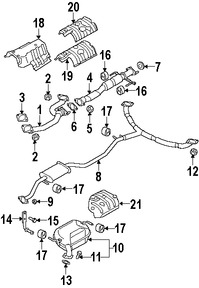 Foto de Tubo de Escape Original para Mazda CX-9 2007 2008 2009 Marca MAZDA N�mero de Parte CY0340300D