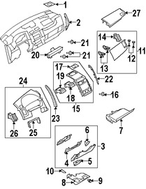 Foto de Cobertura Panel de Instrumentos Original para Mazda CX-9 2007 2008 2009 Marca MAZDA Nmero de Parte TD1255210F