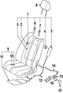 Foto de Manilla de Ajuste de Reclinacion Asiento Trasero Original para Mazda CX-9 2007 2008 2009 Mazda CX-7 2010 2011 2012 Marca MAZDA Nmero de Parte EG2388188A02