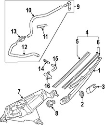 Foto de Motor Limpiaparabrisas Vidrio Trasero Original para Mazda CX-9 Marca MAZDA N�mero de Parte TD1167450A