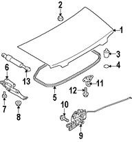 Foto de Tapa del maletero Original para Mazda MX-5 Miata Marca MAZDA N�mero de Parte NFY95261XA