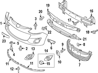 Foto de Barra de impacto de parachoque Original para Mazda 2 2011 2012 2013 2014 Marca MAZDA N�mero de Parte DR6150070A