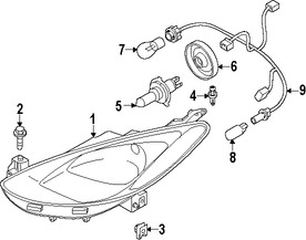Foto de Faro Original para Mazda 2 2011 2012 2013 2014 Marca MAZDA N�mero de Parte DR61510K0D